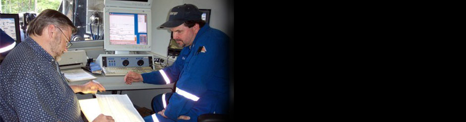 Mark Preddy with technician